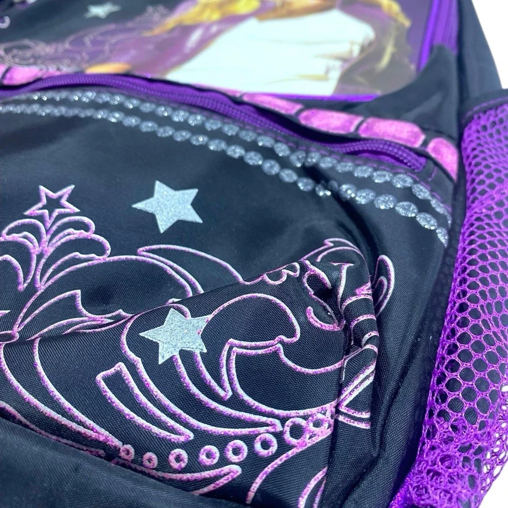 NEW W TAGS Disney Hannah Montana Backpack Girls Black‎ Purple Studded School Bag